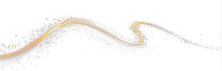 Swirled golden lines abstract glowing dynamic light trails luxury sparkle effect.
