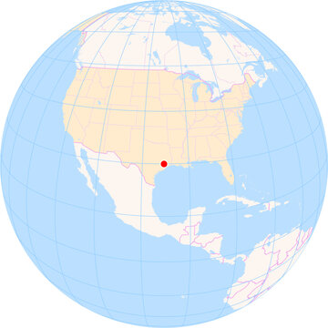 Location Map of George Bush Intercontinental Airport (Houston, Texas, United States). IATA-code: IAH. No labels at all.