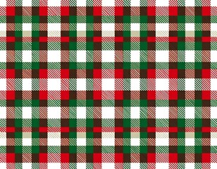 Red Green Plaid Pattern Background.
