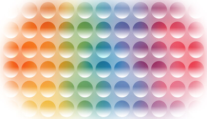 Seamless Circular Pattern Rainbow Gradient Background with Glass Effect