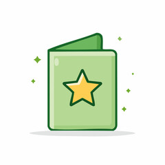 Flat Design Christmas Card Icon