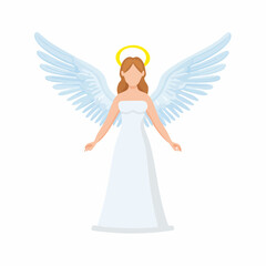 Flat Design Angel Figurine Icon