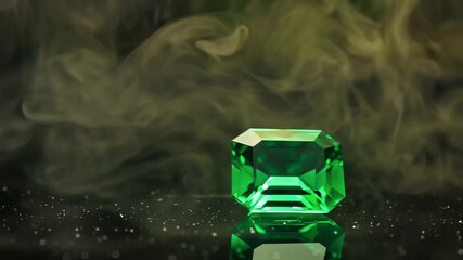 Abstract Round brilliant cut diamond rotating on black background. Seamless loop 3D animation sparkling diamond macro rotating beautiful background abstract geometric diamond shapes light - Powered by Adobe