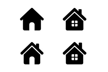 Fototapeta premium Simple home icon symbols collection for website navigation and user interface design