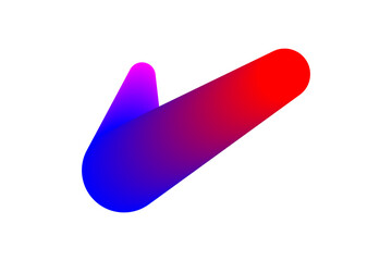 Vibrant Abstract Gradient Shape on transparent Background – Colorful Neon Red Blue Purple Fluid Form – Modern Minimalist Futuristic Design Element for Branding, Logo, UI, and Digital Art
