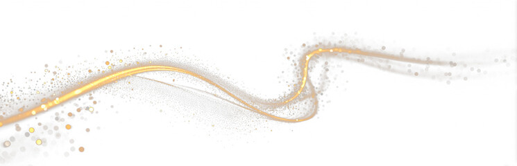 Glowing golden swirl abstract dynamic lines light trails luxury sparkle shine particle.  © SerMen
