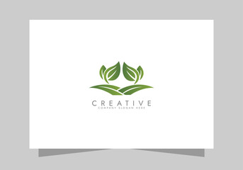 Agriculture and Farming Field, Eco-Friendly Plant icon, Green Farm Field logo vector design