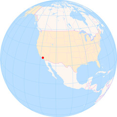 Location Map of Los Angeles Int. Airport (Los Angeles, California, United States). IATA-code: LAX. No labels at all.