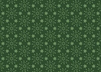 Fototapeta premium Abstract Floral Geometric Green Background