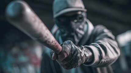 Aggressive baseball batter