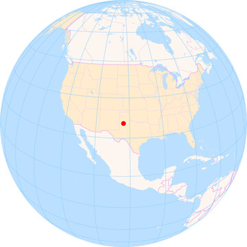 Location Map of Lubbock Preston Smith Int. Airport (Lubbock, Texas, United States). IATA-code: LBB. No labels at all.