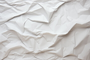 Obraz premium White crumpled paper poster, white crumpled paper background