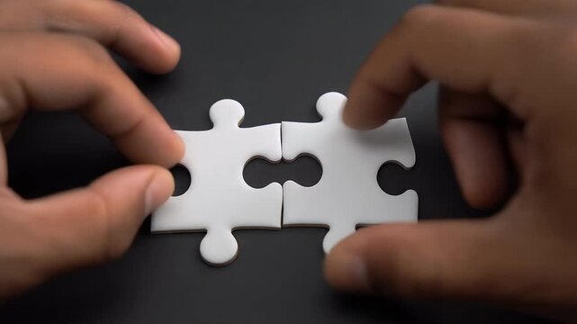 Connecting Puzzle Pieces - A Visual Metaphor for Collaboration.