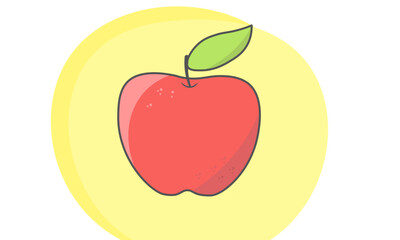 Fototapeta premium Vector illustration of red apple 