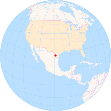 Location Map of Laredo Int. Airport (Laredo, Texas, United States). IATA-code: LRD. No labels at all.