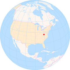 Location Map of Greenbrier Valley Airport (Lewisburg, West Virginia, United States). IATA-code: LWB. No labels at all.