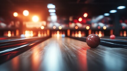 Bowling night scene