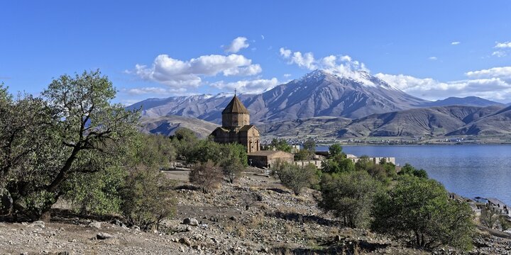 10th century Akdamar Armenian Church of the Holy Cross, Akdamar Island, Turkey