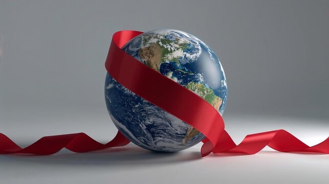 A red arrow pierces a global business graph on the planet earth, symbolizing the global economic crisis
