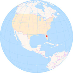Location Map of Orlando Int. Airport (Orlando, Florida, United States). IATA-code: MCO. No labels at all.