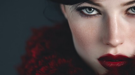 Woman dramatic makeup