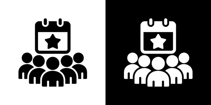 Community Event Icon Vector Illustration. Flat Style Design Created For Creative Flexibility In Light And Dark Versions.