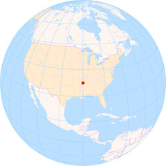 Location Map of Memphis Int. Airport (Memphis, Tennessee, United States). IATA-code: MEM. No labels at all.