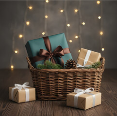Gift boxes for Christmas and New Year