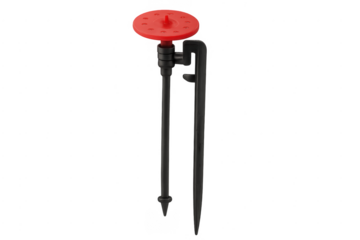 Drip irrigation sprinkler on stake for watering plants