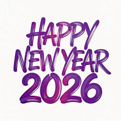 Vibrant Happy New Year 2026 Graphic Design for Celebratory Greetings and Festive Events