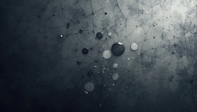 Stunning abstract network design with interconnected nodes for technology concepts