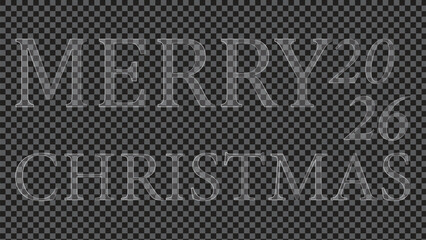 Liquid Merry christmas decorations featuring ornaments and merry christmas text on  transparent background. Vector illustration
