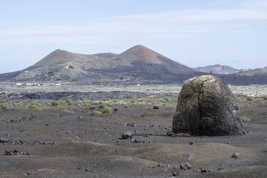 Lava bomb, Montana colourada, Lanzarote, Canary Islands, Spain
