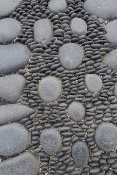 Pavement pattern of a pavement, mosaic, Arrecife, Lanzarote, Canary Islands, Spain