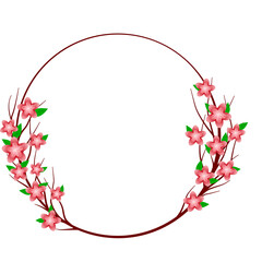 Cherry Blossom Floral Border Frame