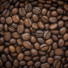 Fototapeta premium Roasted coffee bean texture close up