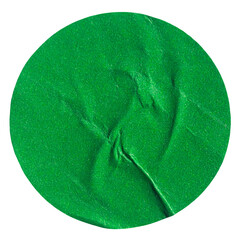 PNG Blank green glued sticky round label sticker cut out design element