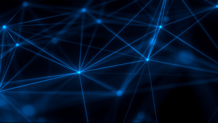 Blue Technology Network Connections Background  for AI, innovation, data science, cybersecurity, and modern tech themes.