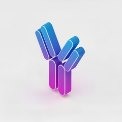 Isometric Antibody Illustration - A Visual Representation of Immune Defense.