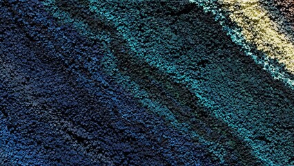 細かい粒子で構成された砂浜に残る波の紋