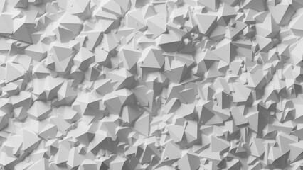 たくさんの不規則に配置された白い立方体