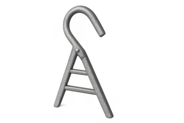 Grappling hook ladder reaching for success concept