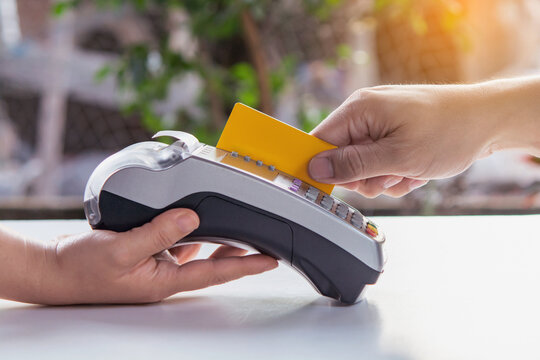 Paying for services by credit card on EDC machine or credit card terminal - Powered by Adobe