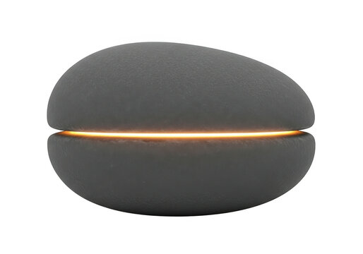 Abstract sphere with glowing light isolated on transparent background for design and art