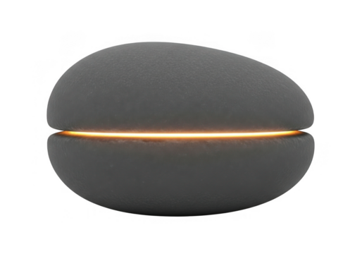 Abstract sphere with glowing light isolated on transparent background for design and art