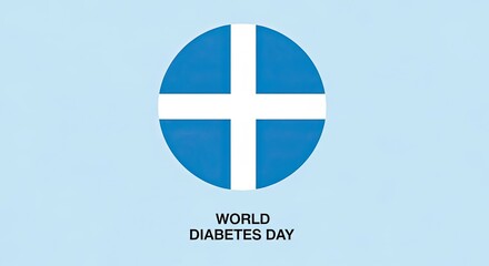 Raise awareness for World Diabetes Day with a powerful blue circle emblem of hope and health, promoting global unity and support for diabetes prevention