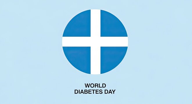 Raise awareness for World Diabetes Day with a powerful blue circle emblem of hope and health, promoting global unity and support for diabetes prevention - Powered by Adobe