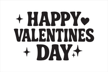 A festive graphic displays happy valentines day with hearts and sparkles