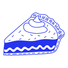 Hand-Drawn Pie Slice Illustration