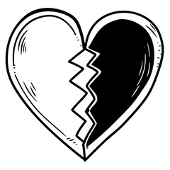 Mended Heart Continuous Line Art | Elegant Repaired Heart Vector | Minimalist Romantic Outline Illustration
